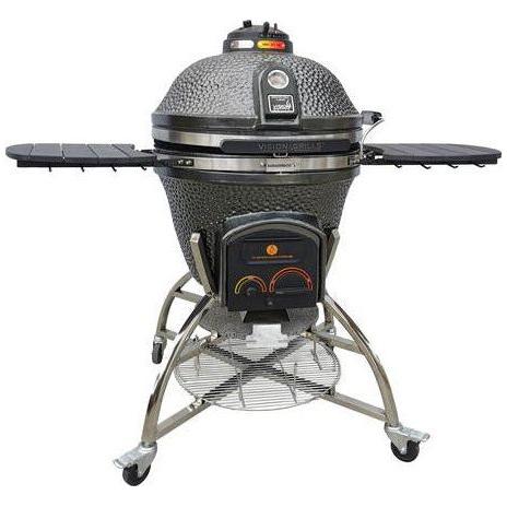 Vision Grills Elite Series XD702MG Maxis Ceramic Kamado in Gun Metal Grey