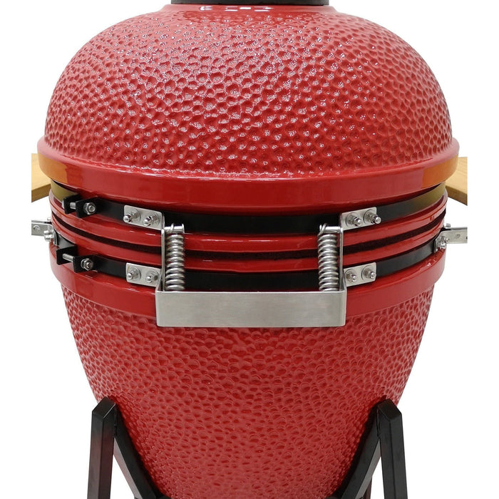 Vision Grills Heavy Duty 1-Series Ceramic Kamado Grill in Red B-R2C2AX-S