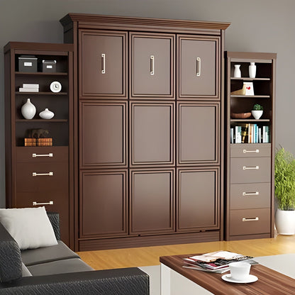 Queen Murphy Bed w/ Storage Cabinets, Walnut, by Leto Muro