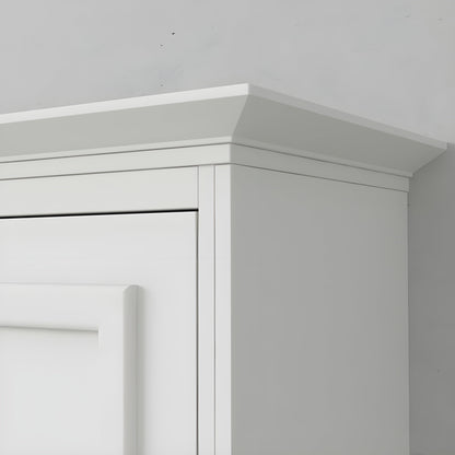 Murphy Bed With Desk & 2 Storage Cabinets, Queen Size, White by Leto Muro