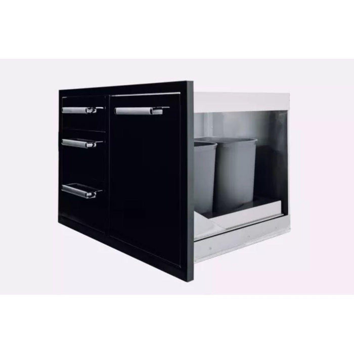 Whistler Black Series Triple Drawer & Trash Can Combo