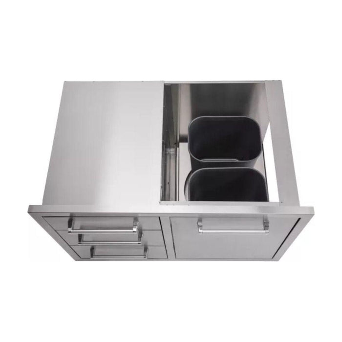 Whistler Triple Drawer & Trash Can Combo