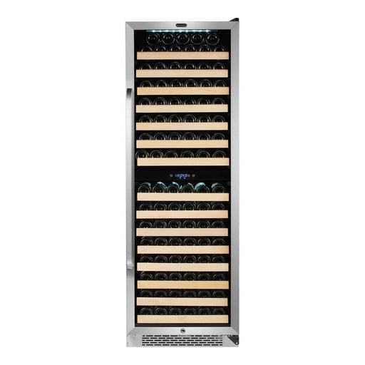 Whynter 164 Bottle Built-in Stainless Steel Dual Zone Compressor Wine Cooler BWR-1642DZ