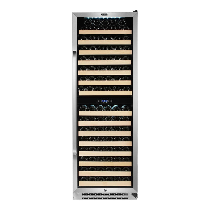 Whynter 164 Bottle Built-in Stainless Steel Dual Zone Compressor Wine Cooler BWR-1642DZ