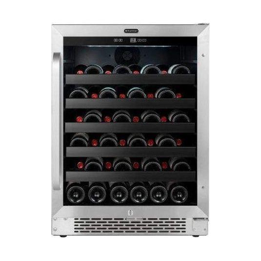 Whynter 24 inch Built-In 46 Bottle Undercounter Stainless Steel Wine Cooler with Reversible Door, Digital Control, Lock and Carbon Filter BWR-408SB