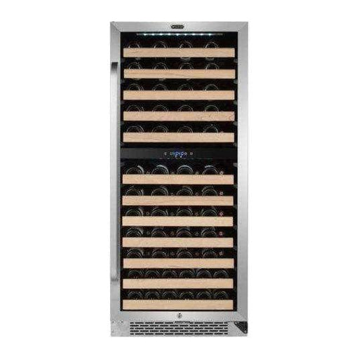 Whynter 92 Bottle Built-in Stainless Steel Dual Zone Compressor Wine Coolers with Display Rack and LED display BWR-0922DZ