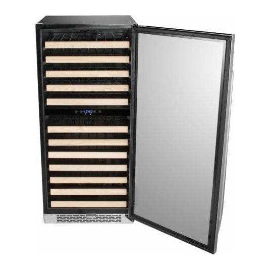 Whynter 92 Bottle Built-in Stainless Steel Dual Zone Compressor Wine Coolers with Display Rack and LED display BWR-0922DZ