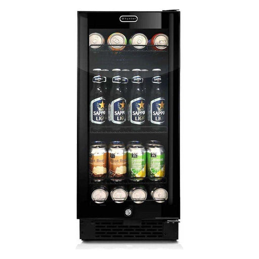 Whynter Black Glass 80-can Capacity 3.4 cu ft. Built-in Beverage Refrigerator BBR-801BG