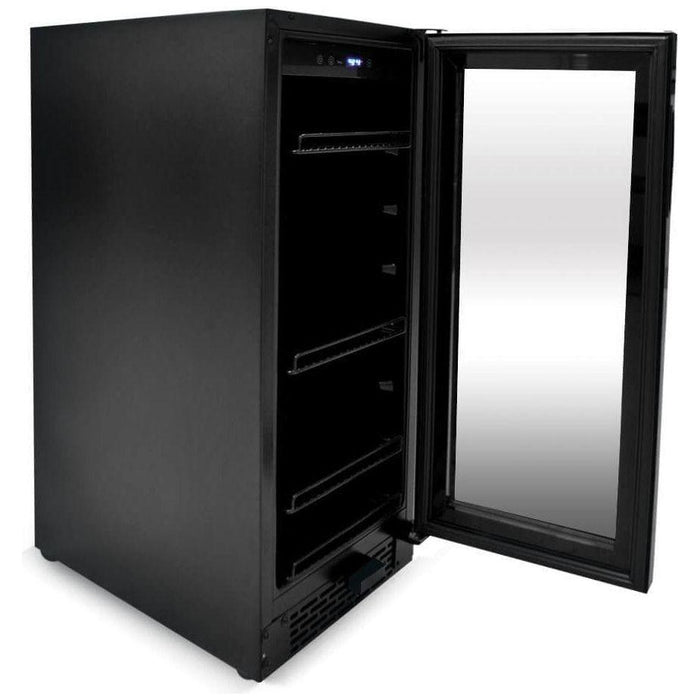 Whynter Black Glass 80-can Capacity 3.4 cu ft. Built-in Beverage Refrigerator BBR-801BG