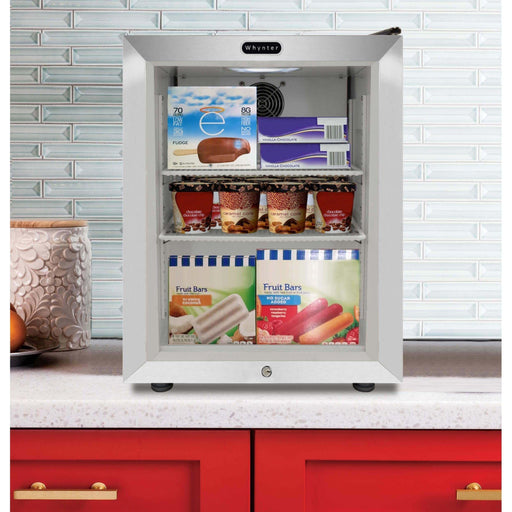 Whynter Countertop Reach In 1.8 cu ft Display Glass Door Freezer CDF-177SB