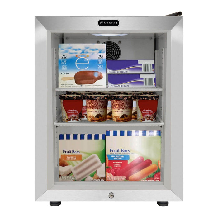 Whynter Countertop Reach In 1.8 cu ft Display Glass Door Freezer CDF-177SB