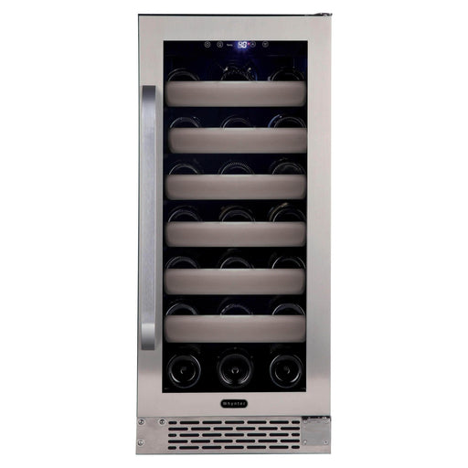 Whynter Elite 33 Bottle Seamless Stainless Steel Door Single Zone Built-in Wine Refrigerator BWR-331SL