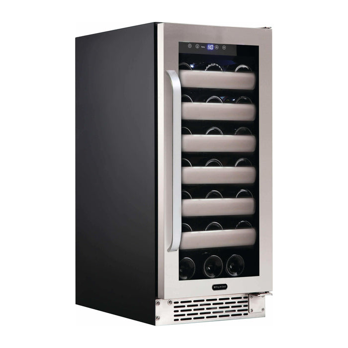 Whynter Elite 33 Bottle Seamless Stainless Steel Door Single Zone Built-in Wine Refrigerator BWR-331SL