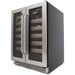 Whynter Elite 40 Bottle Seamless Stainless Steel Door Dual Zone Built-in Wine Refrigerator BWR-401DS