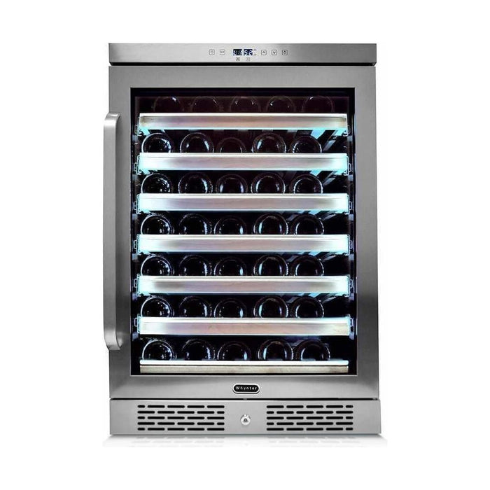 Whynter Elite Spectrum Lightshow 54 Bottle Stainless Steel 24 inch Built-in Wine Refrigerator BWR-545XS