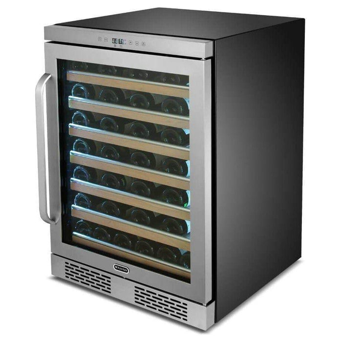 Whynter Elite Spectrum Lightshow 54 Bottle Stainless Steel 24 inch Built-in Wine Refrigerator BWR-545XS