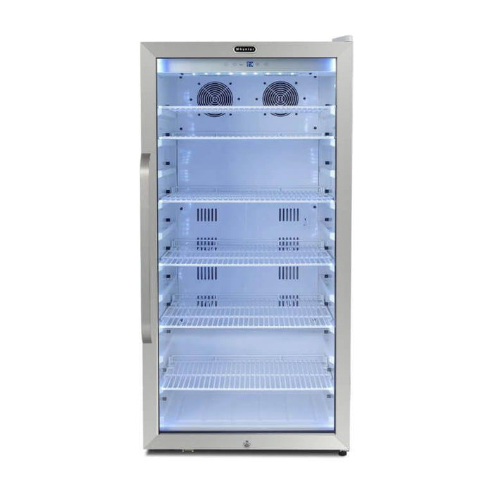 Whynter Stainless Steel Commercial Beverage Merchandiser with Superlit Door and Lock