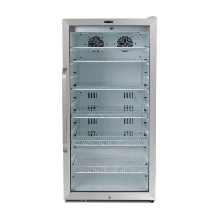 Whynter Stainless Steel Commercial Beverage Merchandiser with Superlit Door and Lock