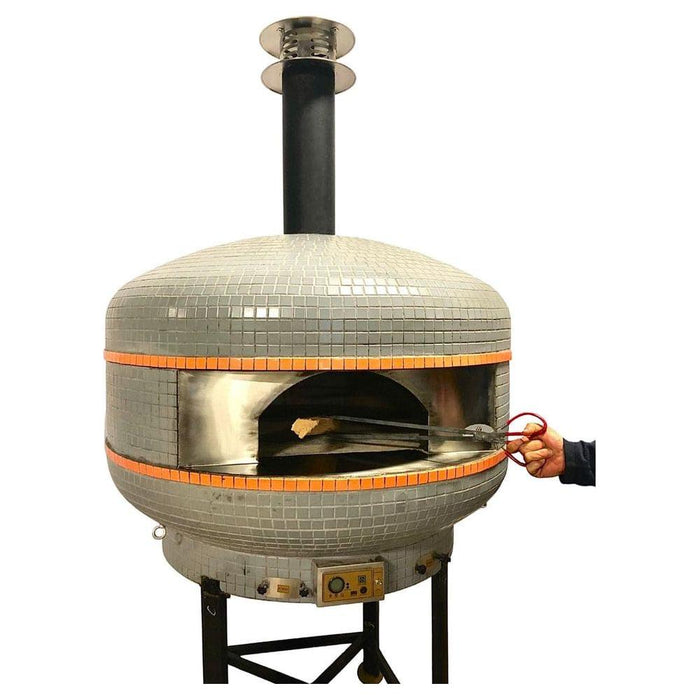 WPPO 28" Professional Lava Digital Controlled Wood Fired Pizza Oven with Convection Fan WKPM-D700