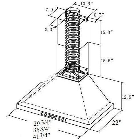 XtremeAir Pro-X Series PX15-W Wall Mount Range Hood