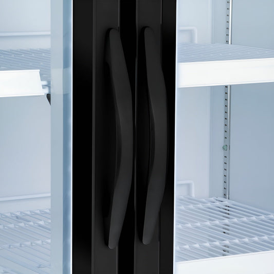 Maxx Cold V-Series Double Glass Door Merchandiser Refrigerator, in Black - MVMR48B