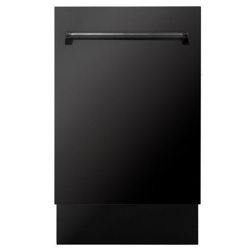 ZLINE 18 In. Tallac Series 3rd Rack Top Control Dishwasher in Black Stainless Steel, 51dBa, DWV-BS-18