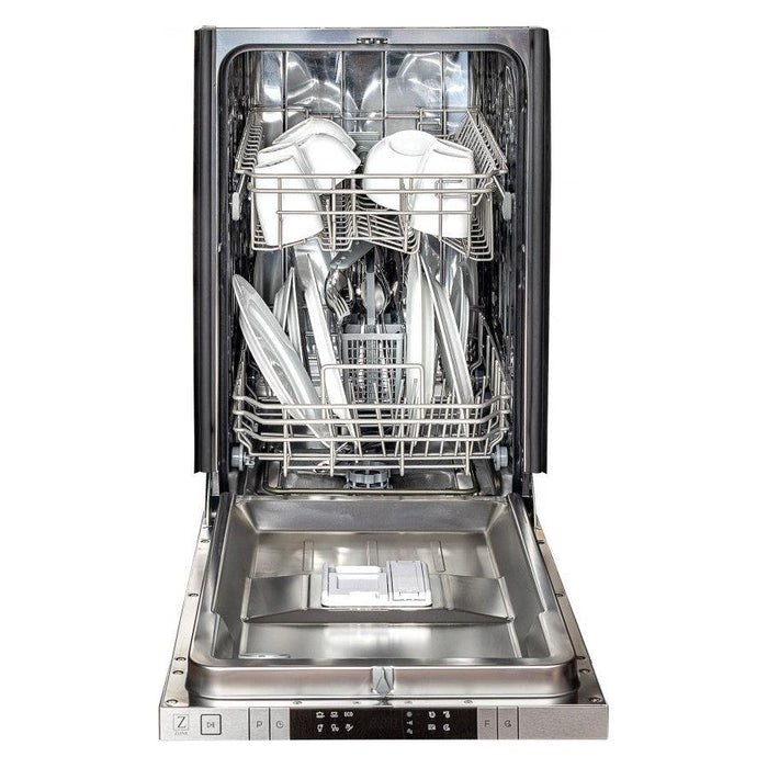 ZLINE 18 in. Top Control Dishwasher In Black Stainless Steel DW-BS-18