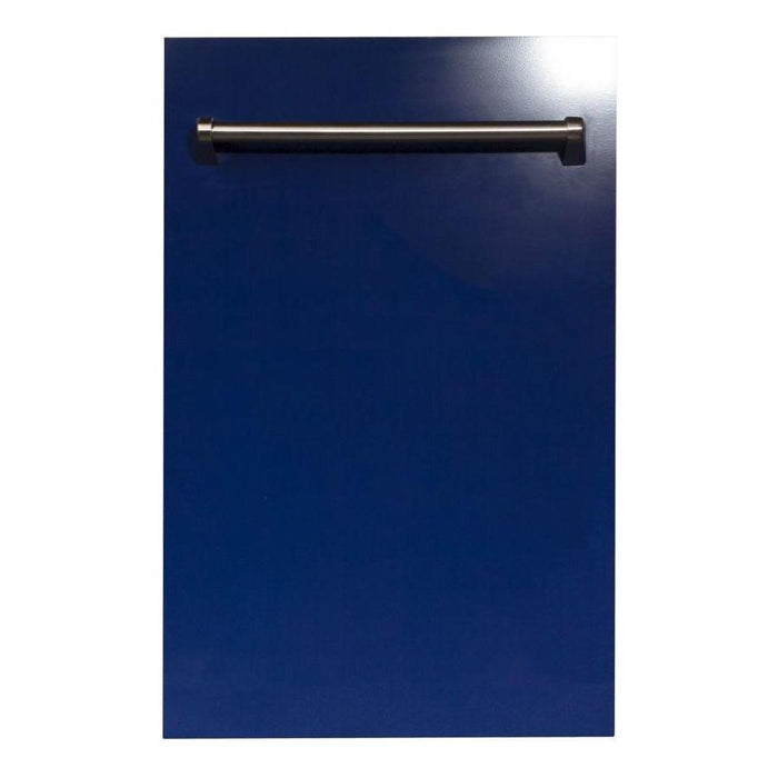 ZLINE 18 in. Top Control Dishwasher In Blue Gloss Stainless Steel DW-BG-18