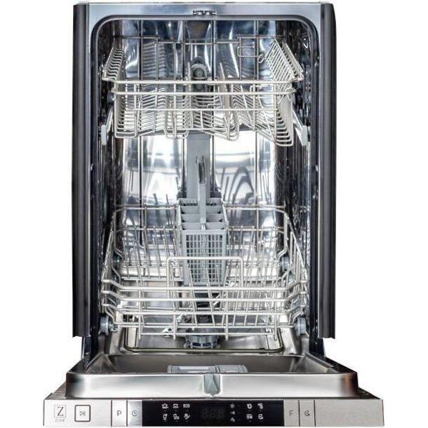 ZLINE 18 in. Top Control Dishwasher In Blue Gloss Stainless Steel with Modern Style Handle DW-BG-H-18