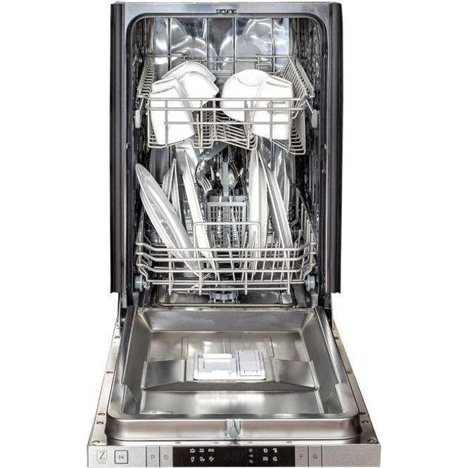 ZLINE 18 in. Top Control Dishwasher In Blue Matte with Stainless Steel Tub and Modern Handle DW-BM-H-18