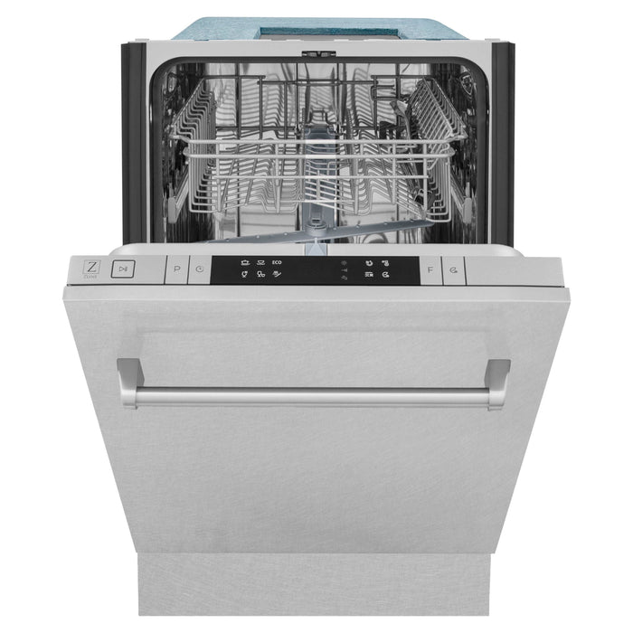 ZLINE 18 in. Top Control Dishwasher In DuraSnow Stainless Steel with Stainless Steel Tub DW-SN-18