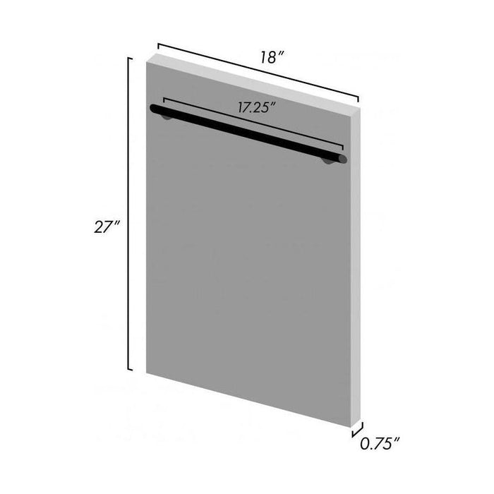 ZLINE 18 in. Top Control Dishwasher In Red Gloss Stainless Steel DW-RG-18