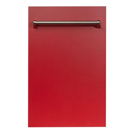 ZLINE 18 in. Top Control Dishwasher In Red Matte Stainless Steel DW-RM-18