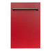 ZLINE 18 in. Top Control Dishwasher In Red Matte Stainless Steel DW-RM-18