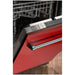 ZLINE 18 in. Top Control Dishwasher In Red Matte Stainless Steel DW-RM-18