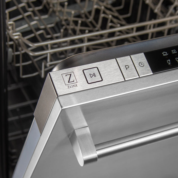 ZLINE 18 in. Top Control Dishwasher with Traditional Handle in Stainless Steel DW-304-H-18