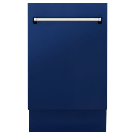 ZLINE 18 in. Top Control Tall Dishwasher In Blue Gloss with 3rd Rack DWV-BG-18