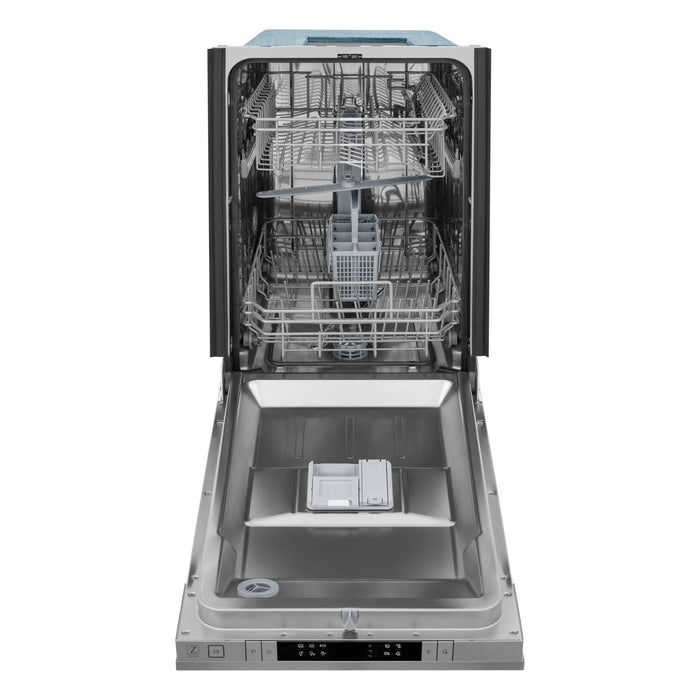 ZLINE 18-Inch Dishwasher in DuraSnow Stainless Steel with Stainless Steel Tub and Traditional Style Handle (DW-SN-H-18)