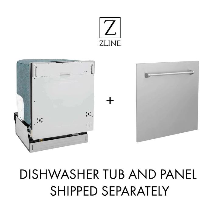 ZLINE 18-Inch Dishwasher in DuraSnow Stainless Steel with Stainless Steel Tub and Traditional Style Handle (DW-SN-H-18)