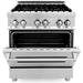 ZLINE 2-Piece Appliance Package - 30 In. Dual Fuel Range, Over-the-Range Microwave, 2KP-RAOTRH30