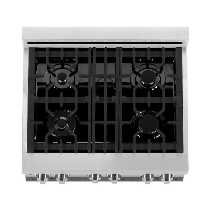 ZLINE 2-Piece Appliance Package - 30 In. Dual Fuel Range, Over-the-Range Microwave, 2KP-RAOTRH30