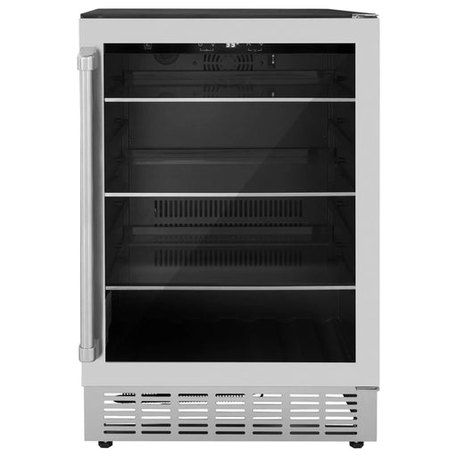 ZLINE 24" 154 Can Beverage Fridge in Stainless Steel - Monument Series, RBV-US-24