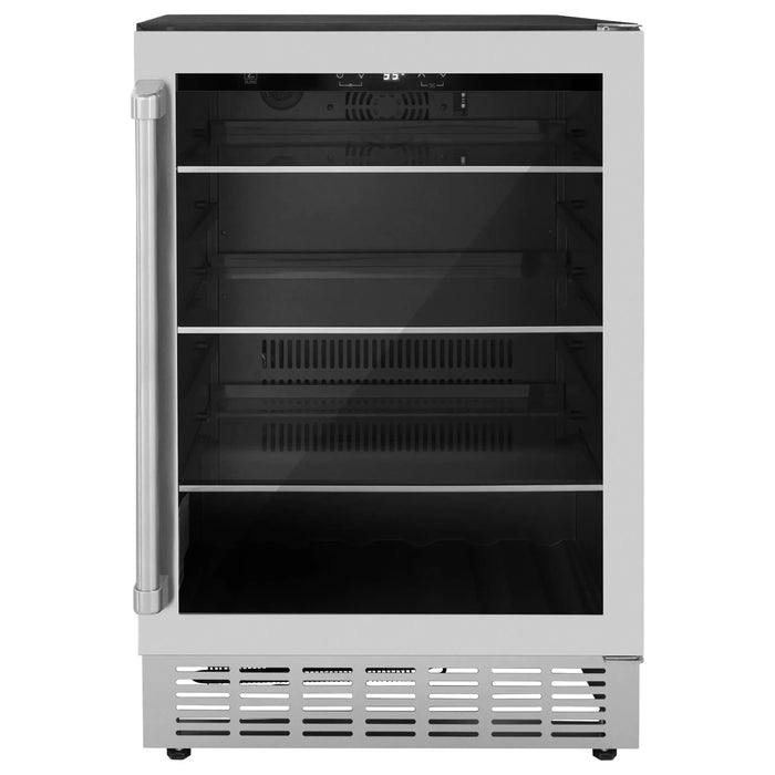 ZLINE 24" 154 Can Beverage Fridge in Stainless Steel - Monument Series, RBV-US-24