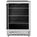 ZLINE 24" Autograph 154 Can Beverage Fridge in Stainless Steel with Black Accents - Monument Series, RBVZ-US-24-MB