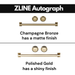 ZLINE 24" Autograph 154 Can Beverage Fridge in Stainless Steel with Gold Accents - Monument Series, RBVZ-US-24-G