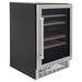 ZLINE 24" Dual Zone 44-Bottle Wine Cooler in Stainless Steel - Monument Series, RWV-UD-24