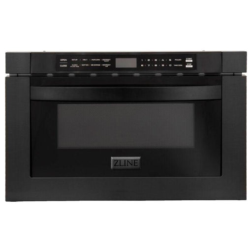 ZLINE 24 in. 1.2 Cu. Ft. Microwave Drawer In Black Stainless Steel MWD-1-BS