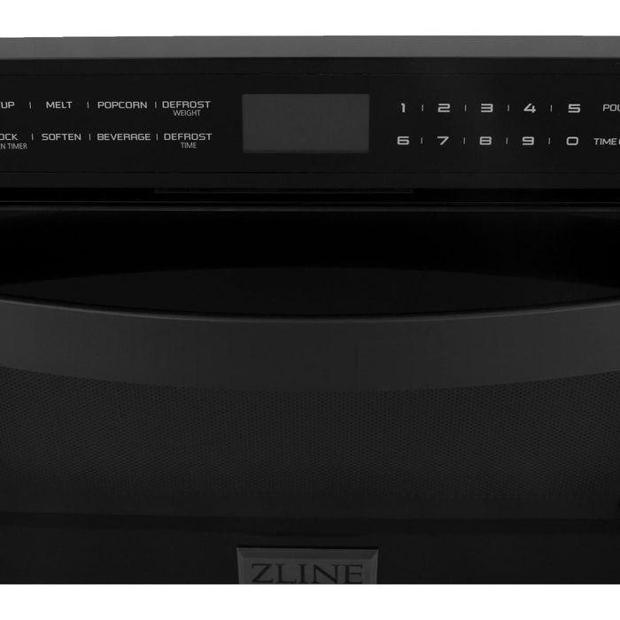 ZLINE 24 in. 1.2 Cu. Ft. Microwave Drawer In Black Stainless Steel MWD-1-BS