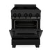 ZLINE 24 In. 2.8 cu. ft. Induction Range with 3 Element Stove and Electric Oven in Black Stainless Steel, RAIND-BS-24