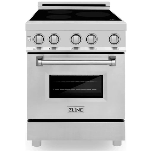 ZLINE 24 In. 2.8 cu. ft. Induction Range with a 3 Element Stove and Electric Oven in Stainless Steel, RAIND-24